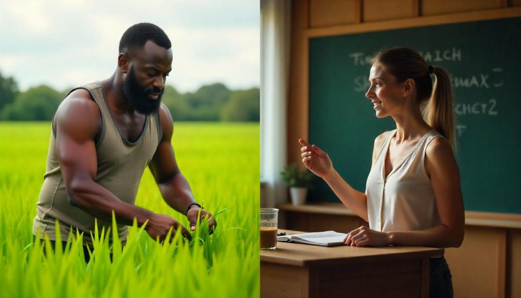 differences between farmers and teachers