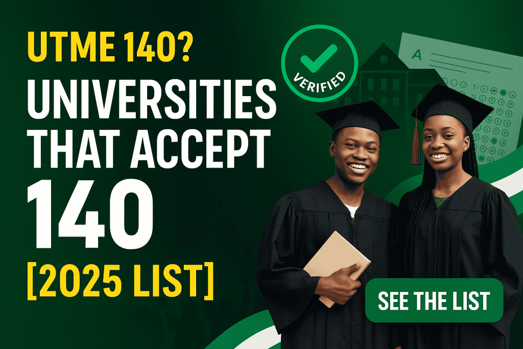 list of universities that accept 140 cut-off mark