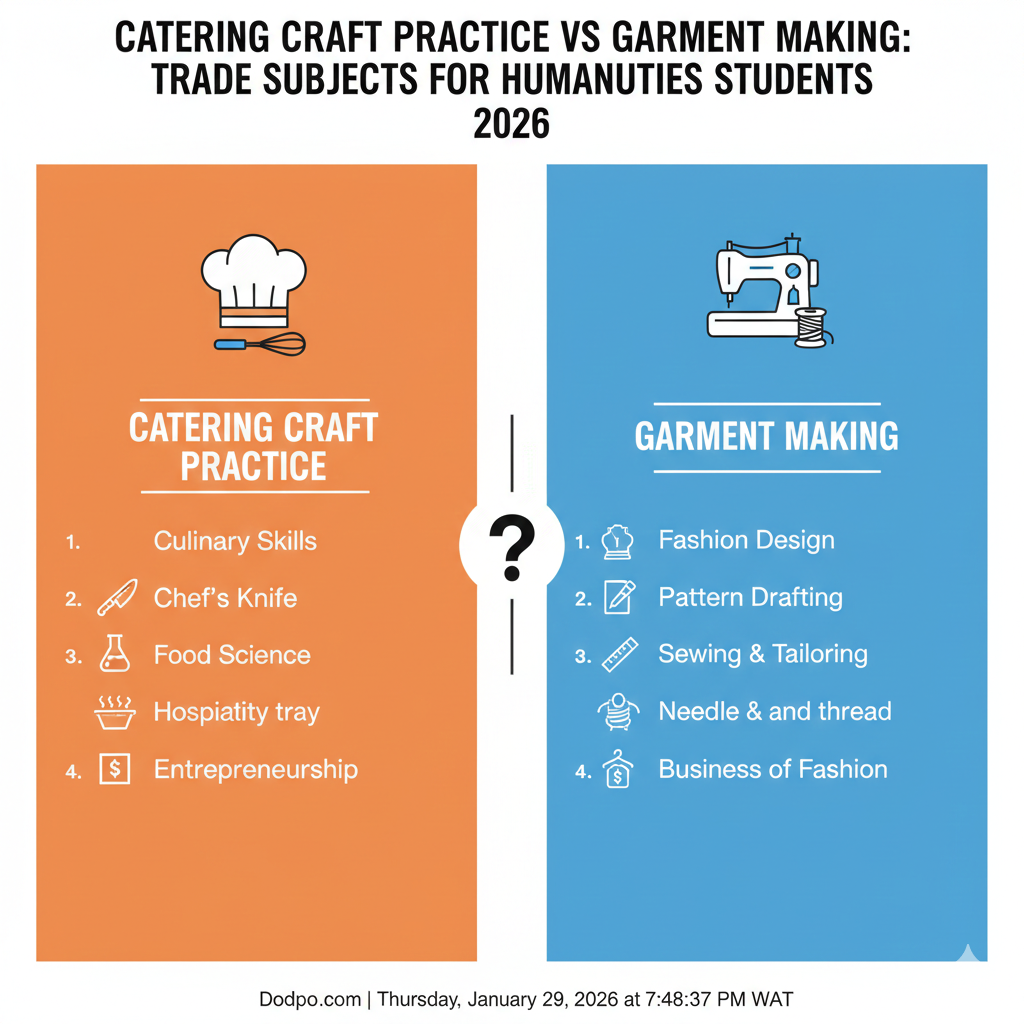 Catering Craft Practice vs Garment Making for Humanities students