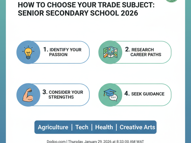 How to choose a trade subject in Senior Secondary School
