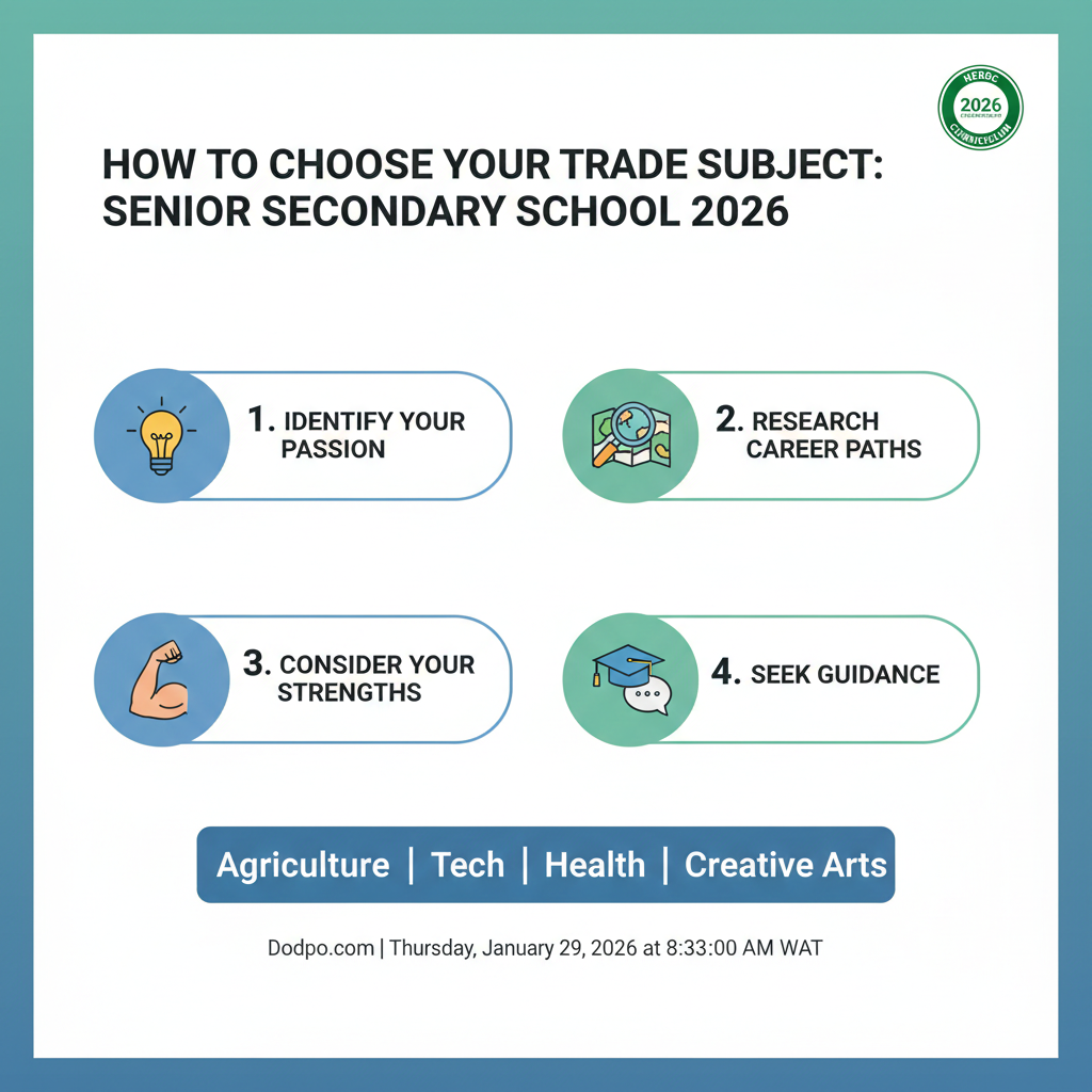 How to choose a trade subject in Senior Secondary School