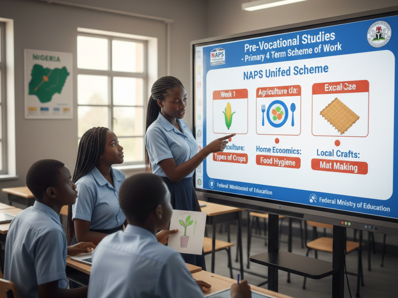 pre-vocational studies for primary 4 second term