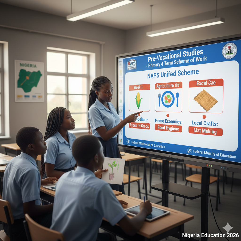 pre-vocational studies for primary 4 second term