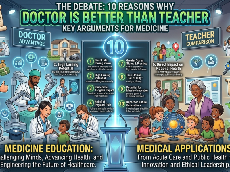 10 reasons why doctor is better than teacher debate