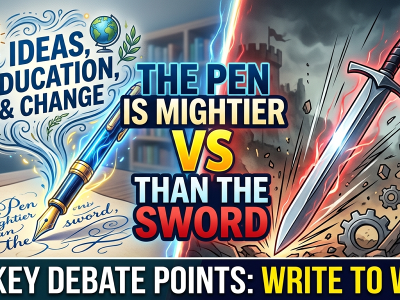 Pen is mightier than the sword debate points for secondary school