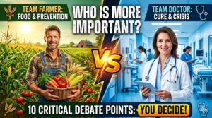 Who is more important between a farmer and a doctor debate points