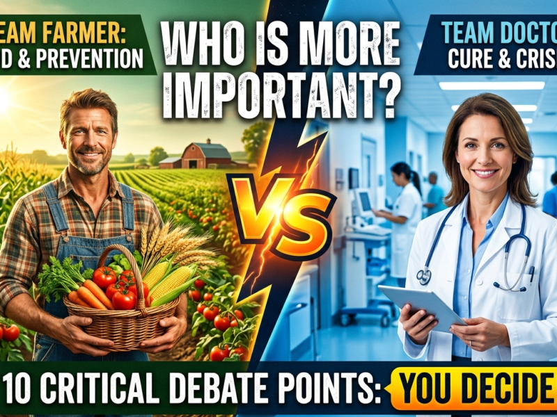 Who is more important between a farmer and a doctor debate points