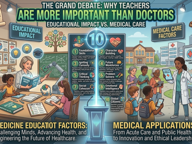 10 reasons why teachers are more important than doctors