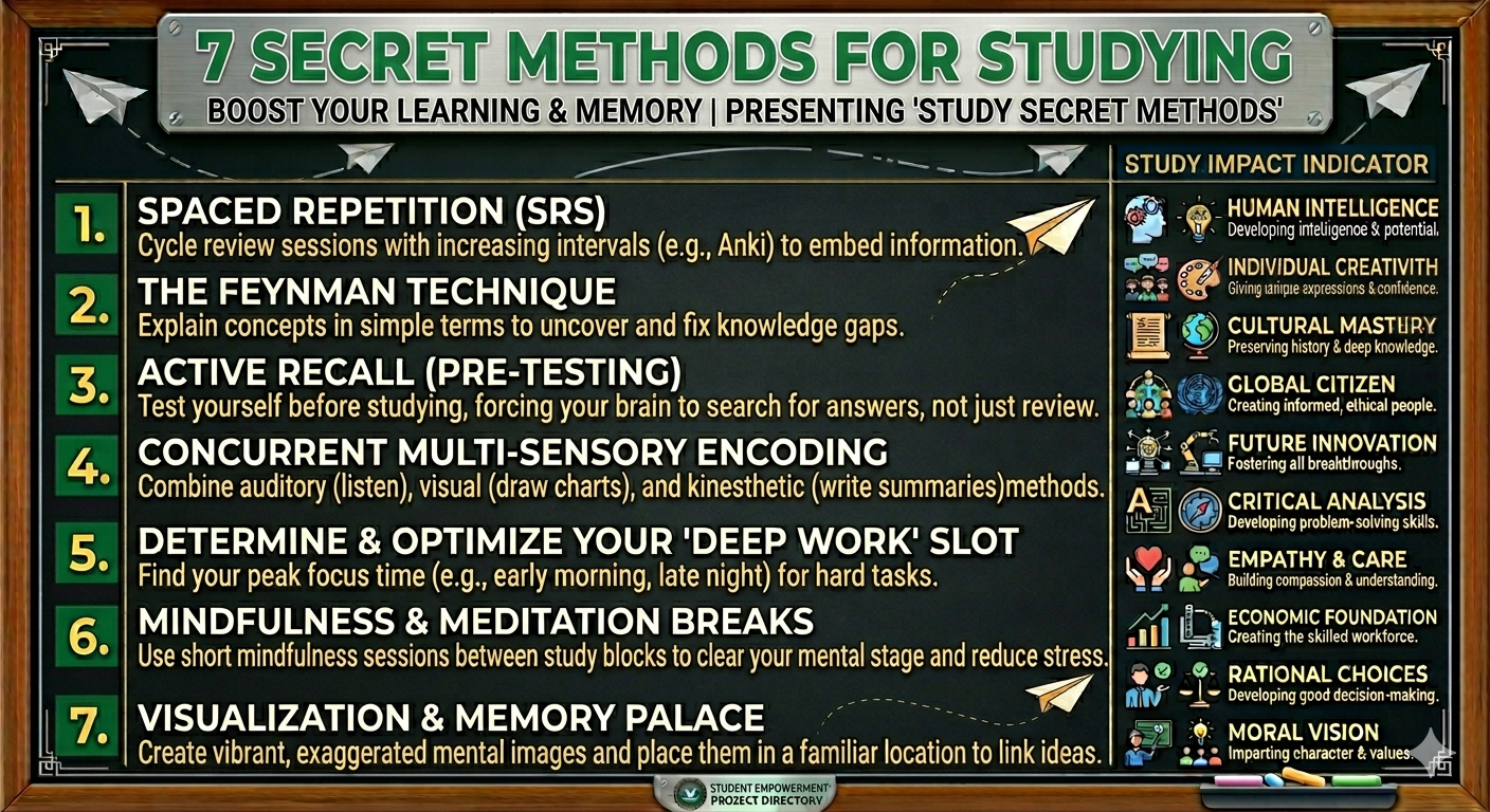 7 Secret Methods for Studying That Boost Memory & Exam Scores Fast