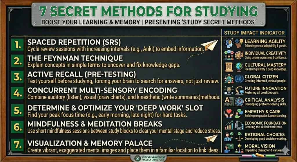 7 secret methods for studying