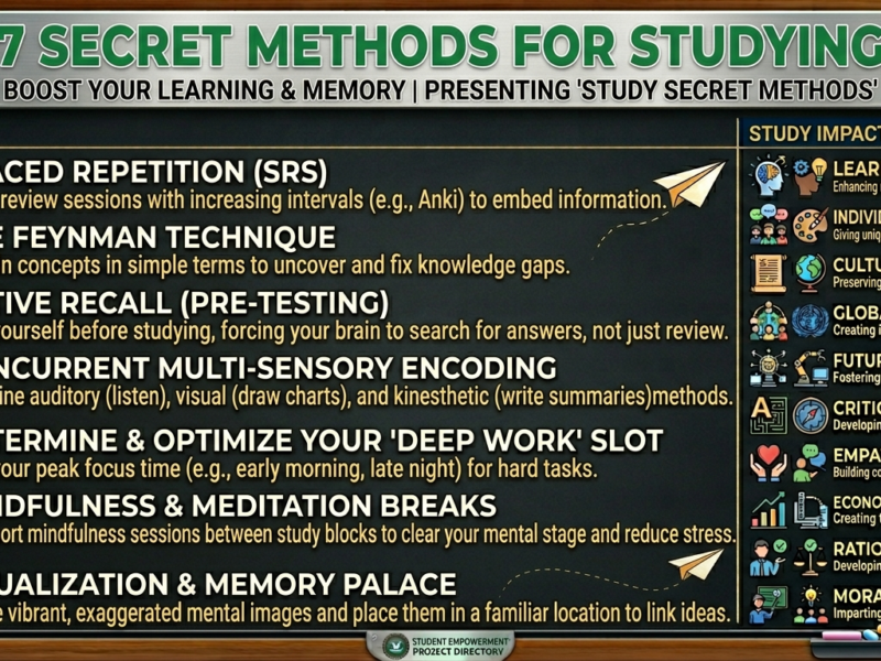 7 secret methods for studying