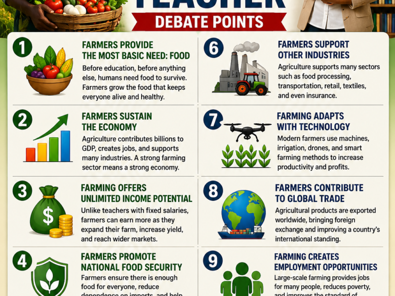 10 reasons why farmer is better than teacher debate points