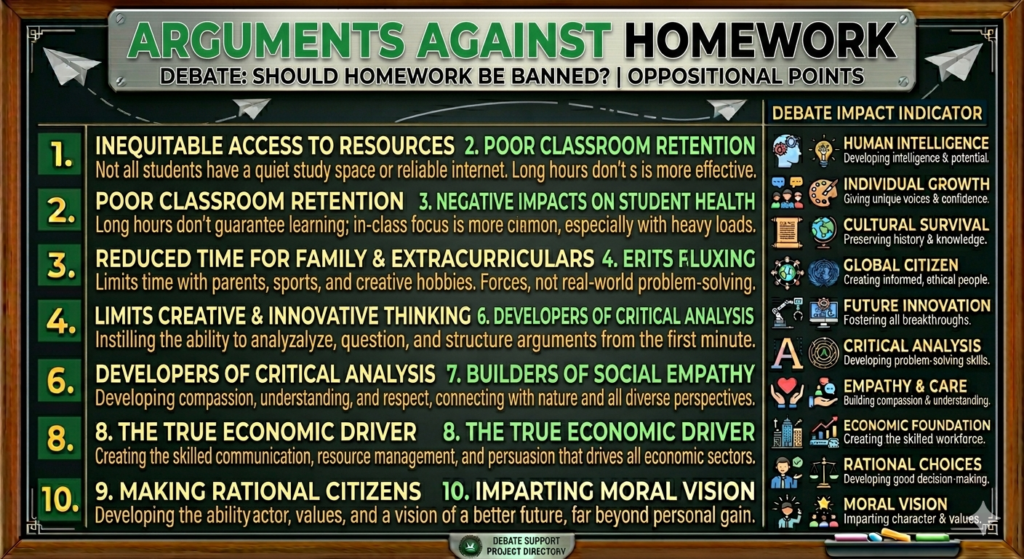 arguments against homework