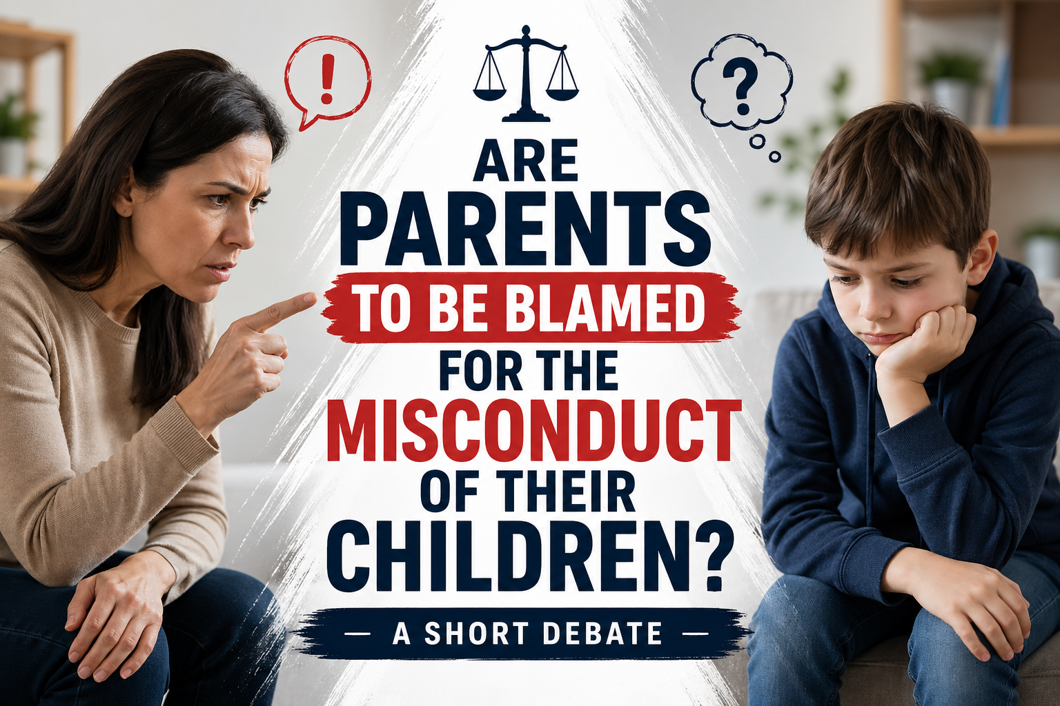 short debate on parents are to be blamed for the misconduct of their children