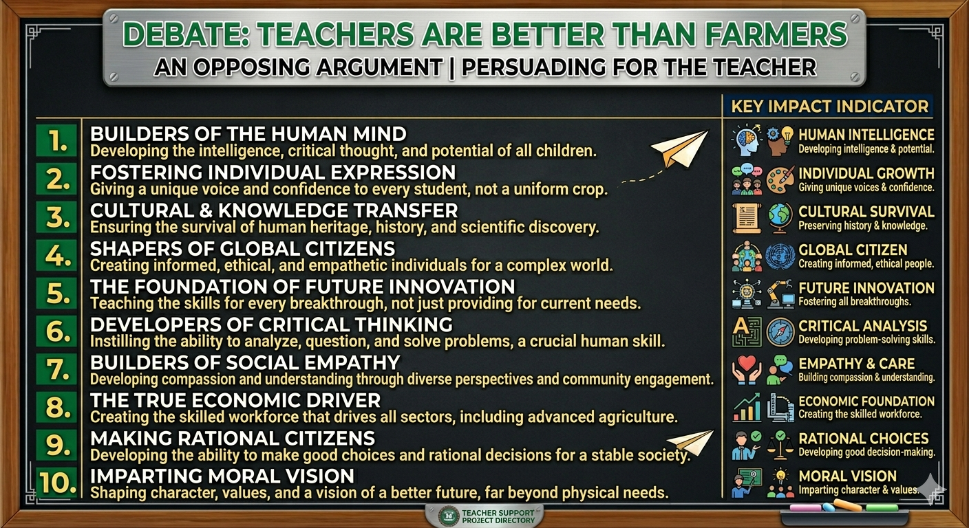 debate on teachers are better than farmers opposing essay