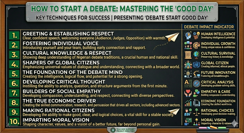 how to start a debate