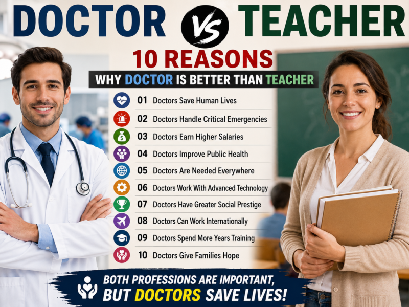 10 Reasons Why Doctor Is Better Than Teacher Debate