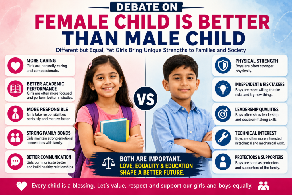 Debate on Female Child Is Better Than Male Child