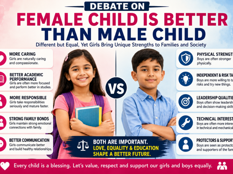 Debate on Female Child Is Better Than Male Child