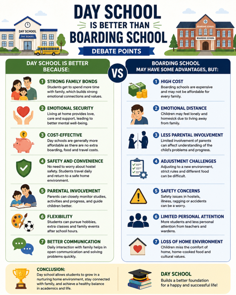 Why Day School Is Better Than Boarding School Debate Points