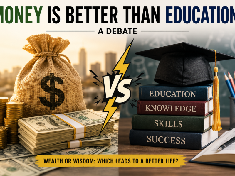 money is better than education debate points
