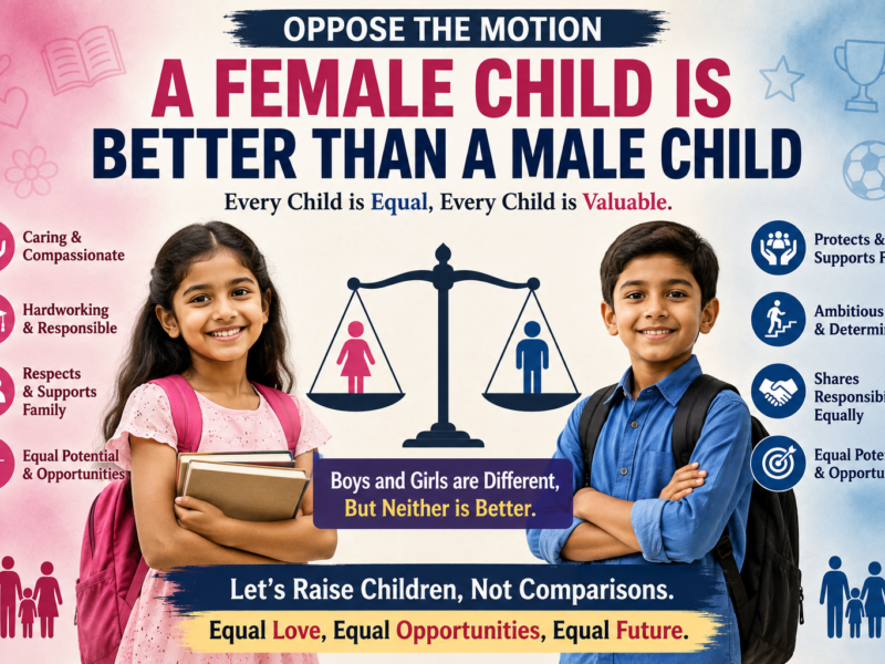 oppose the motion that says a female child is better than a male child