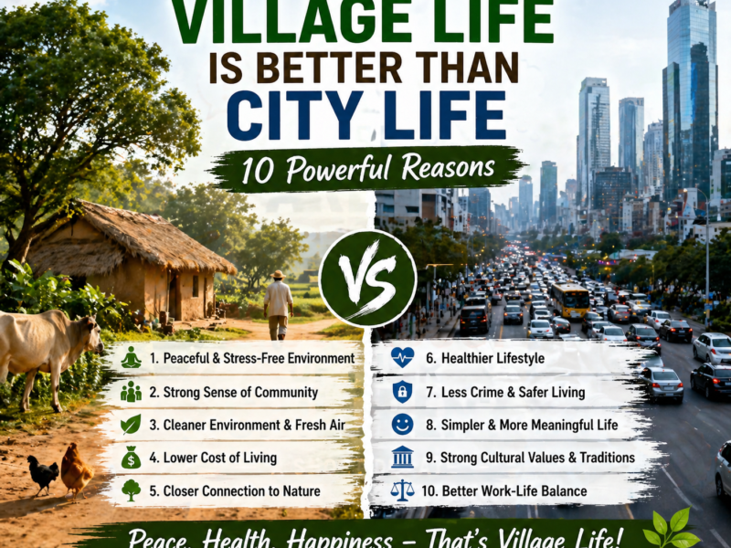 village life is better than city life 10 points