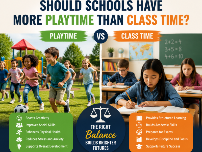 Should Schools Have More Playtime Than Class Time
