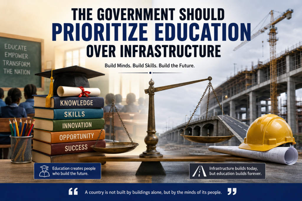 The Government Should Prioritize Education Over Infrastructure