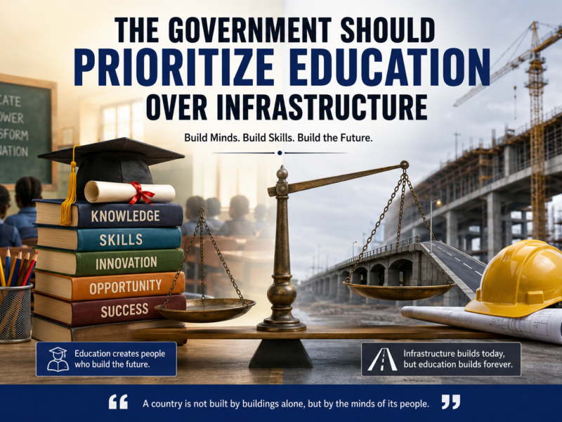 The Government Should Prioritize Education Over Infrastructure