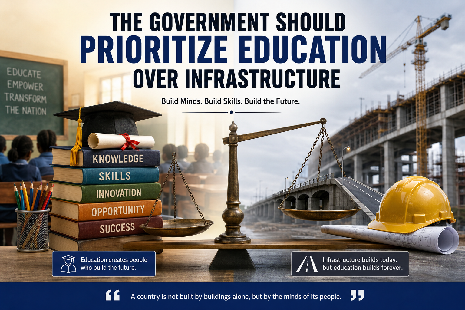 The Government Should Prioritize Education Over Infrastructure