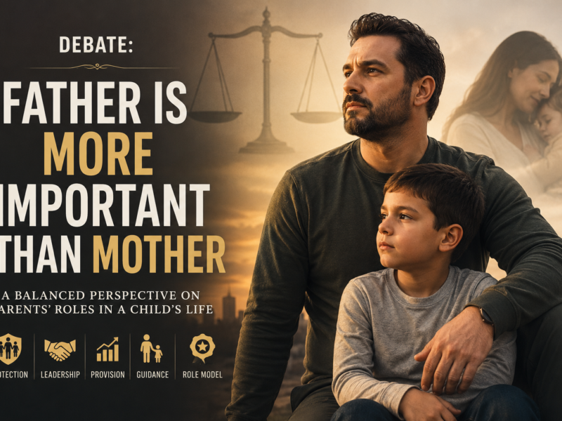 write a debate on father is more important than mother
