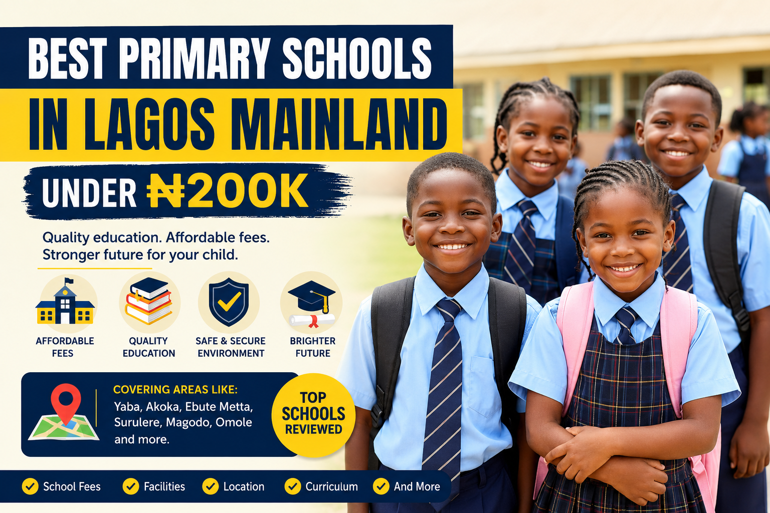 Best Primary Schools in Lagos Mainland Under ₦200K
