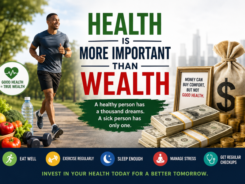 Health is More Important Than Wealth Essay