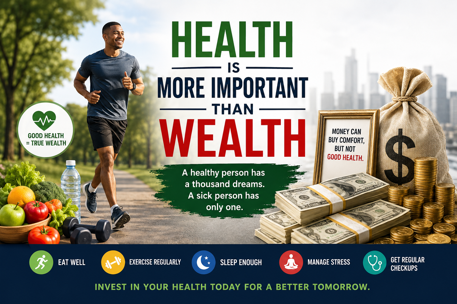 Health is More Important Than Wealth Essay