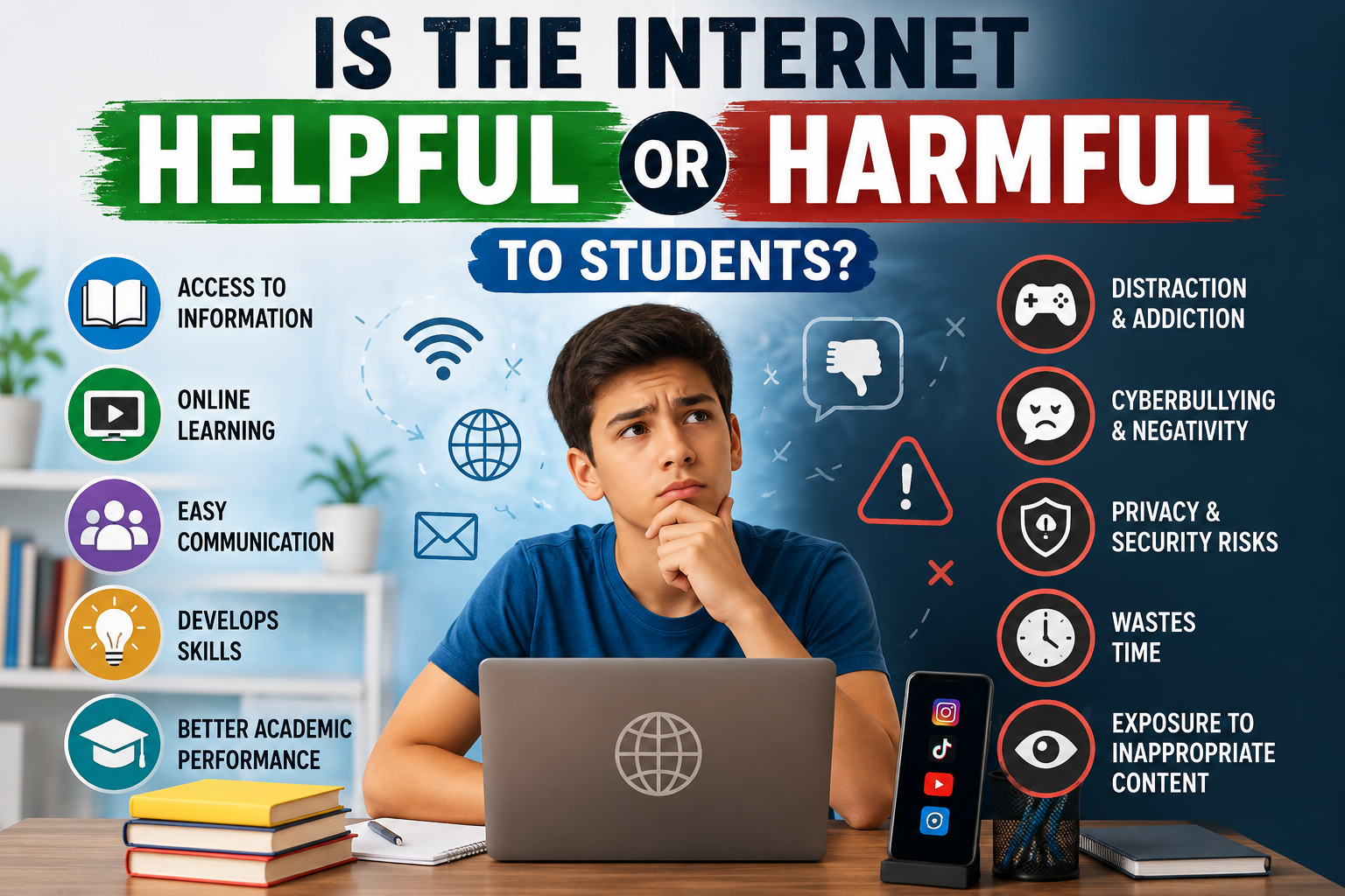 Is the Internet Helpful or Harmful to Students