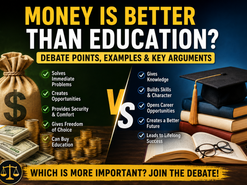 Money Is Better Than Education Debate Points