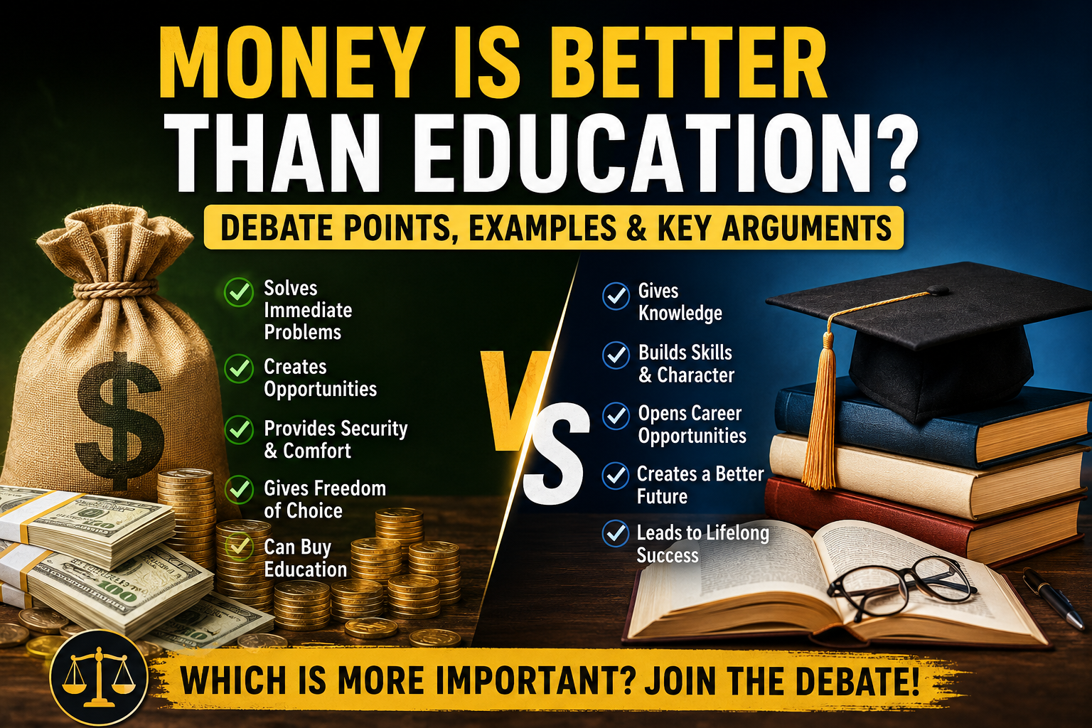 Money Is Better Than Education Debate Points