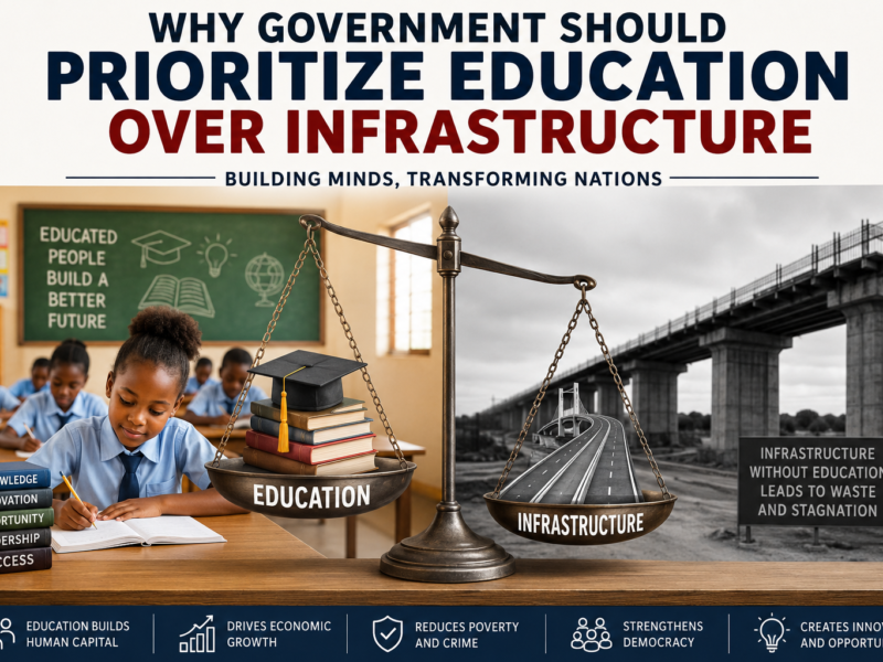 Why Government Should Prioritize Education Over Infrastructure