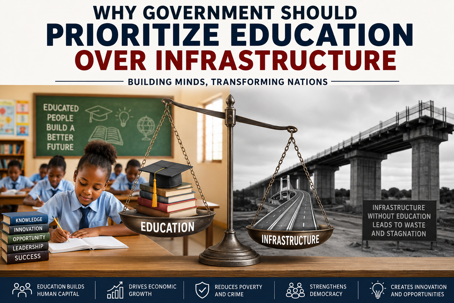 Why Government Should Prioritize Education Over Infrastructure
