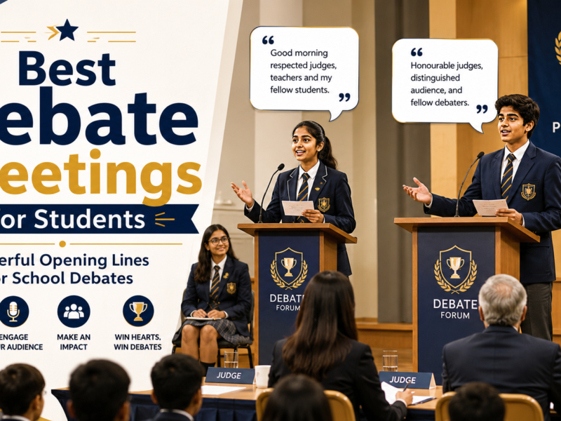 best debate greetings for students