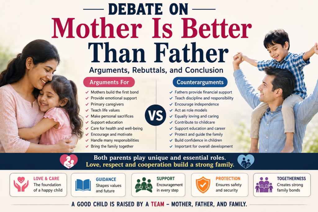 debate on mother is better than father