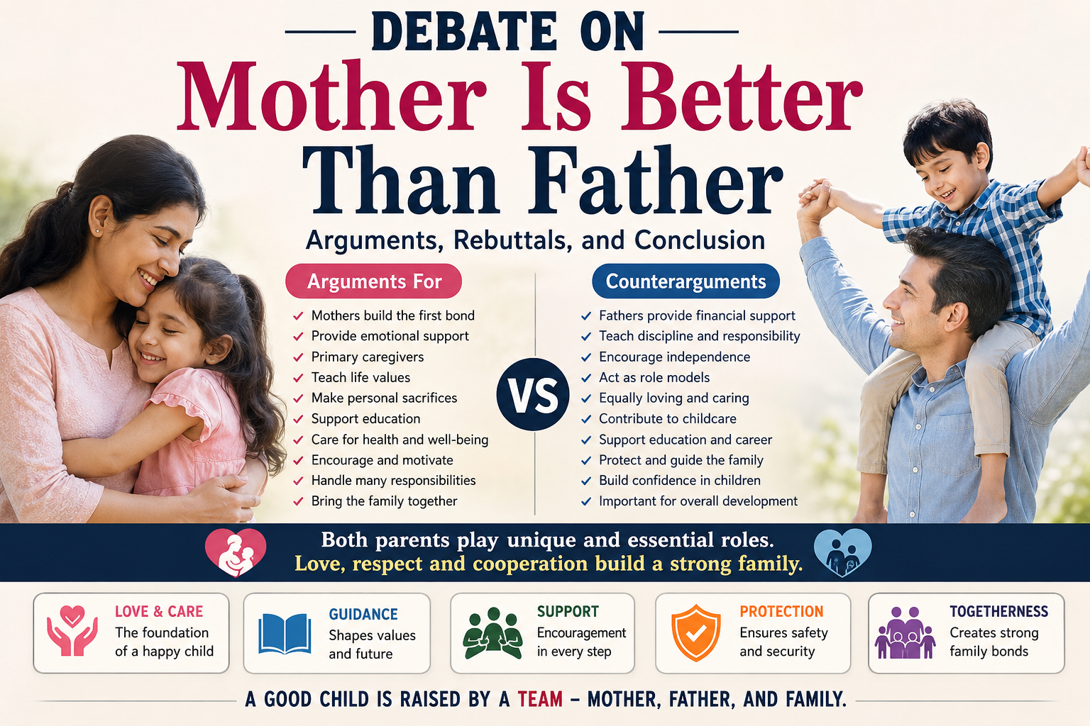 debate on mother is better than father