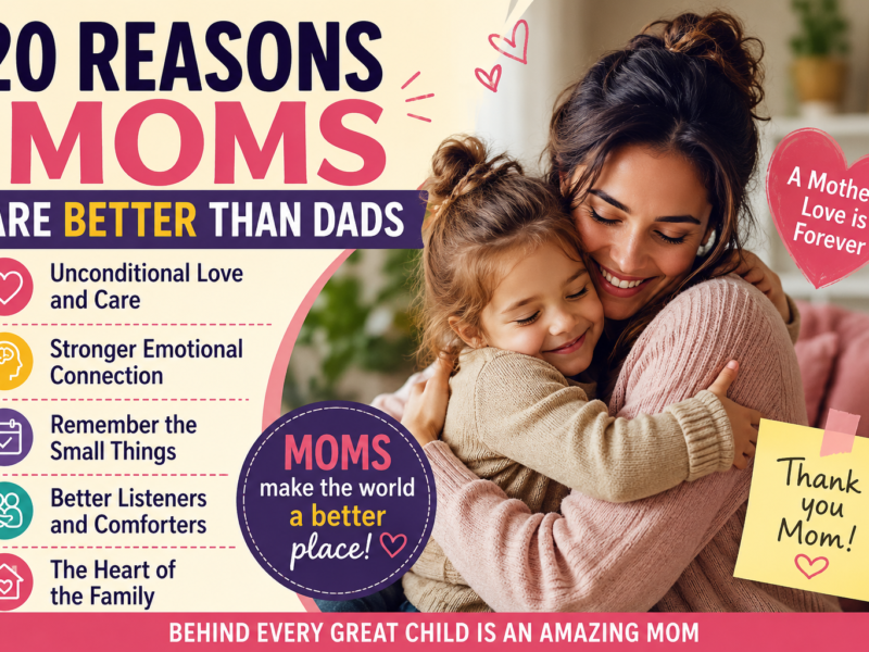 reasons why moms are better than dads